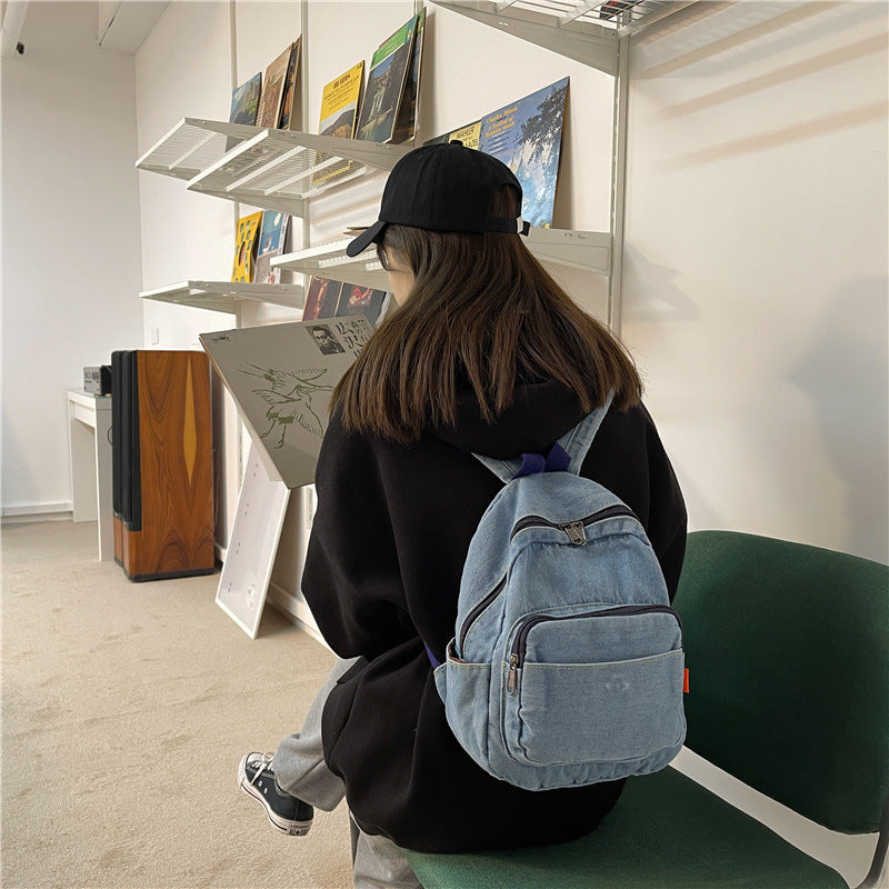 Wholesale Retro Denim Casual Backpack